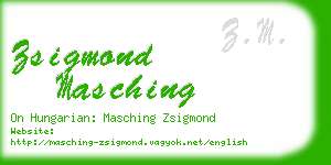 zsigmond masching business card